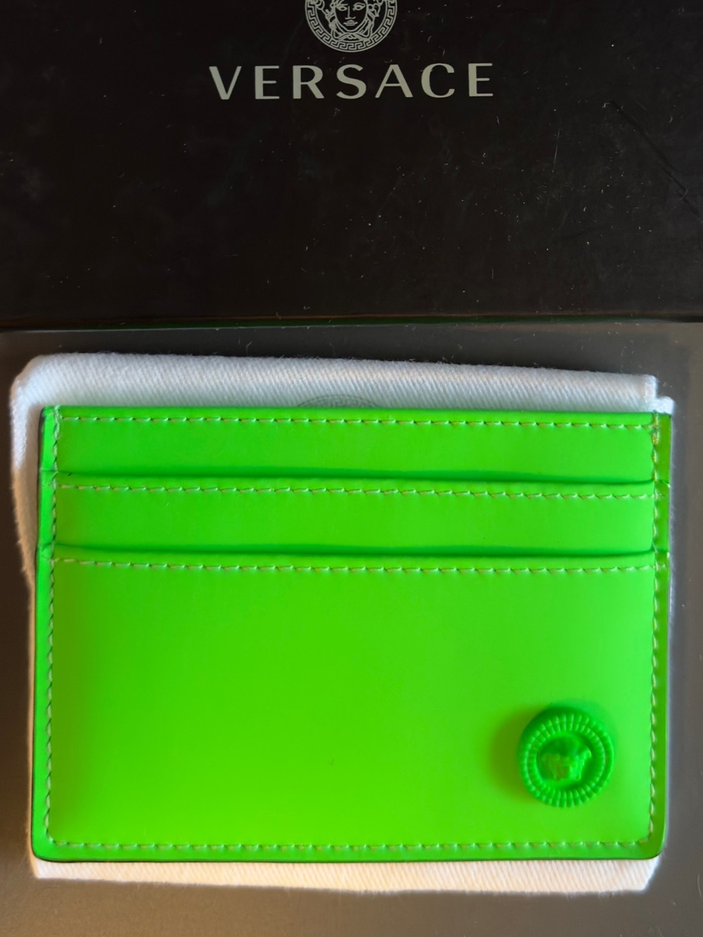 Versace Men's Tonal Medusa Head Card Holder